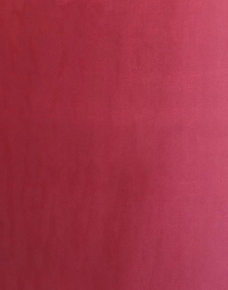 Maroon Georgette Plain Saree