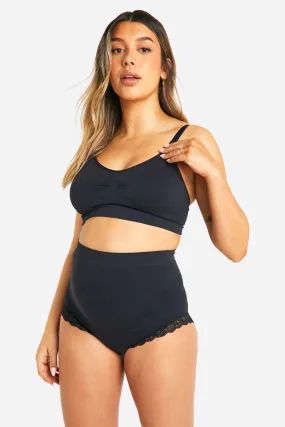 Maternity Lace Trim Shapewear Brief