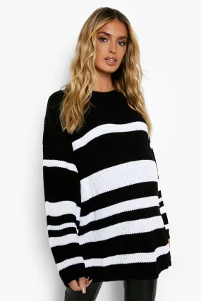 Maternity Slouchy Stripe Sweater