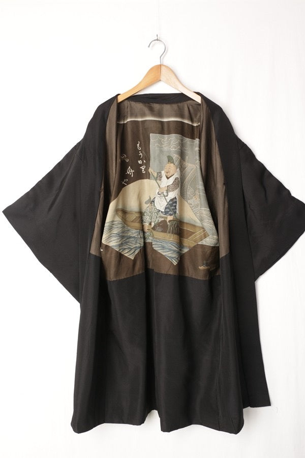 Men's Vintage Haori/Kimono Black 1960s