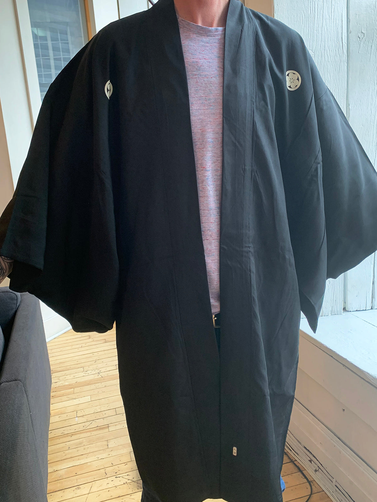 Men's Vintage Haori/Kimono Black 1980s