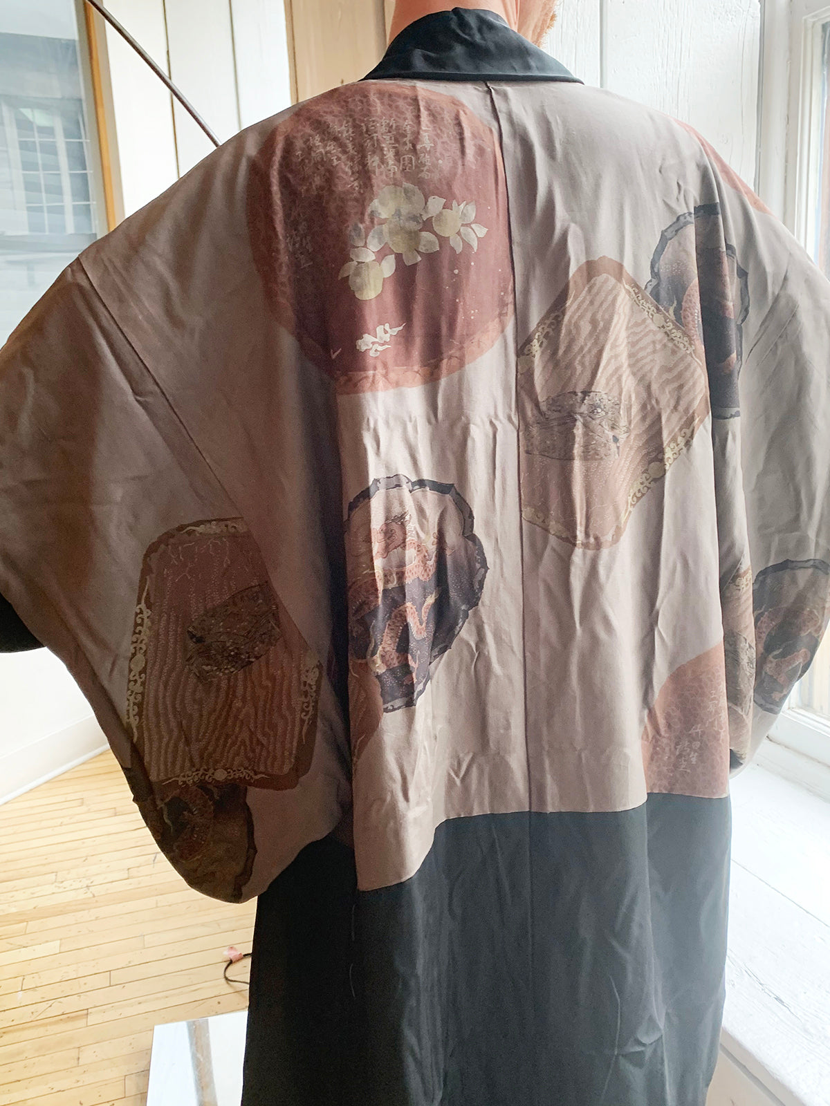 Men's Vintage Haori/Kimono Black 1980s