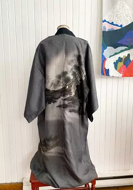 Men's Vintage Juban/Kimono Black 1980s