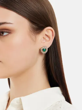 Miniature Green Gem Earrings