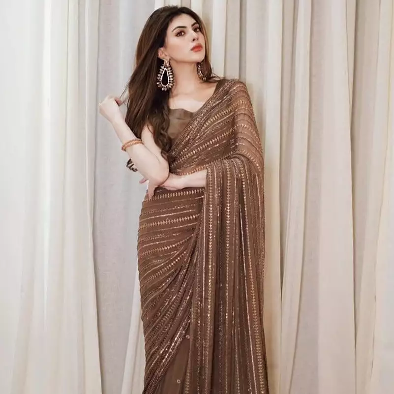 New launching Bollywood Block Buster Sequins Design saree for women -SSS001SS