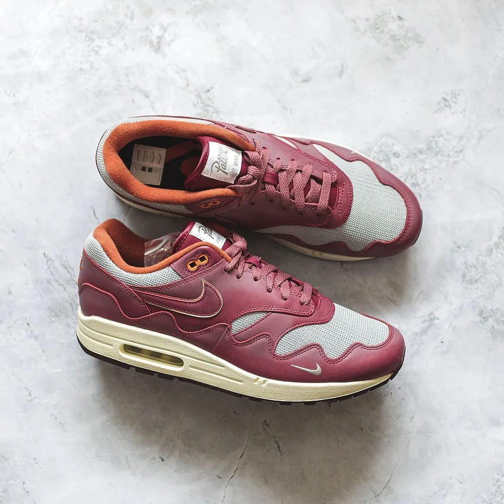 Nike Air Max 1 Patta Waves Rush Maroon (With Bracelet)