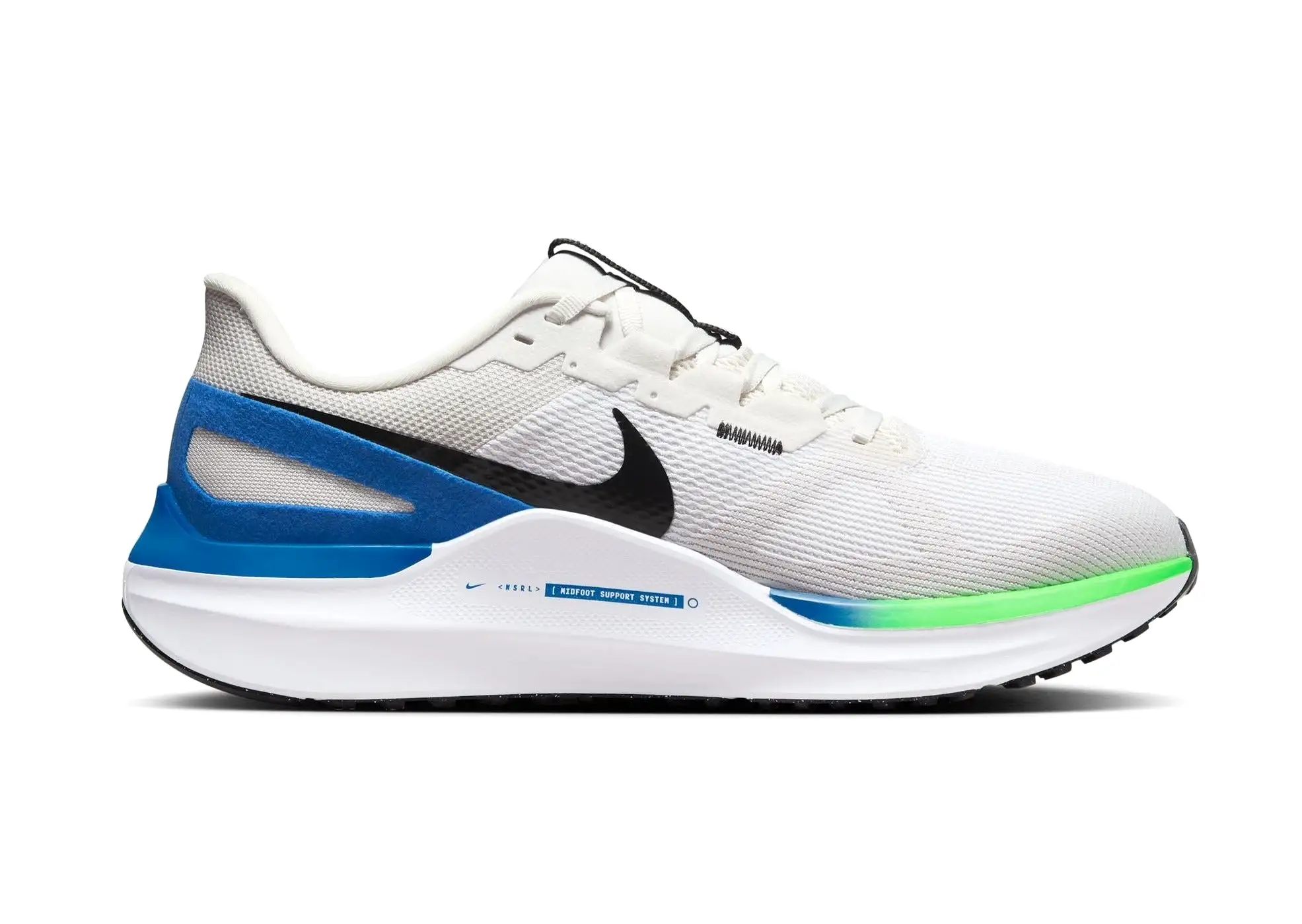 Nike Air Zoom Structure 25 (D Width) - White/Black-Platinum Tint (Mens)