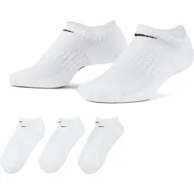 NIKE EVERYDAY CUSHIONED TRAINING WHITE NO-SHOW SOCKS (3 PAIRS)