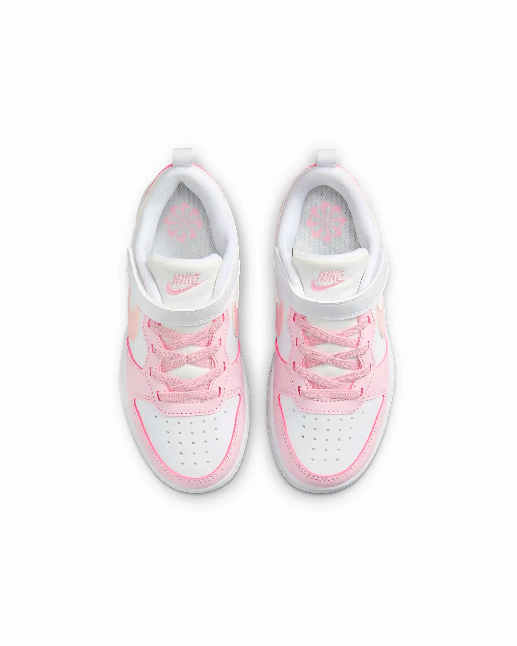 NIKE JUNIOR COURT BOROUGH LOW RECRAFT WHITE/PINK SHOE