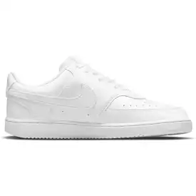 NIKE MEN'S COURT VISION LOW NEXT NATURE TRIPLE WHITE SHOE