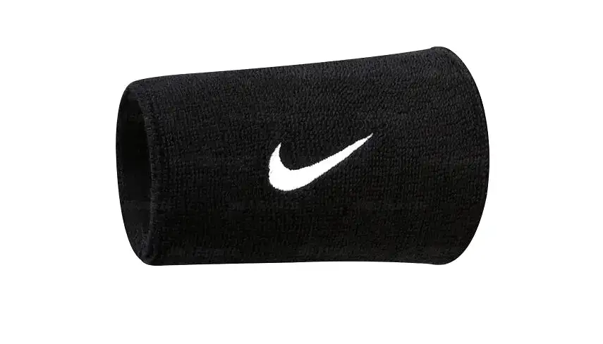 NIKE SWOOSH BLACK WRISTBAND