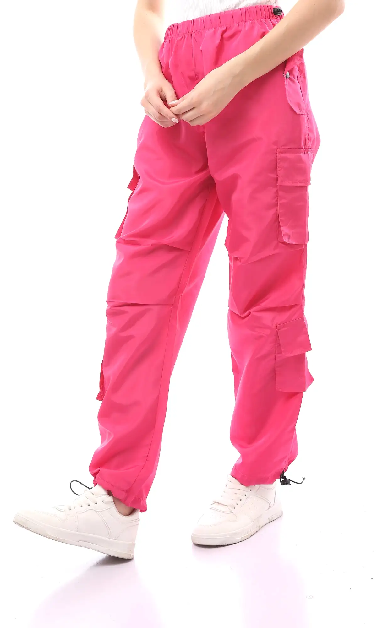 O170604 Fuchsia Waterproof Pants With Side Pockets