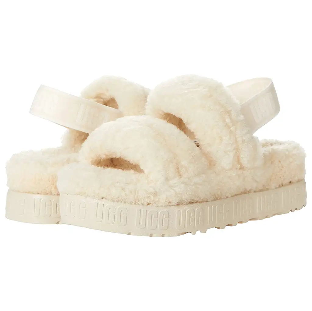 Oh Fluffita Curly Sheepskin Women's Slide Sandals