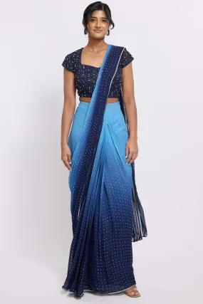 Ombre Drape Saree