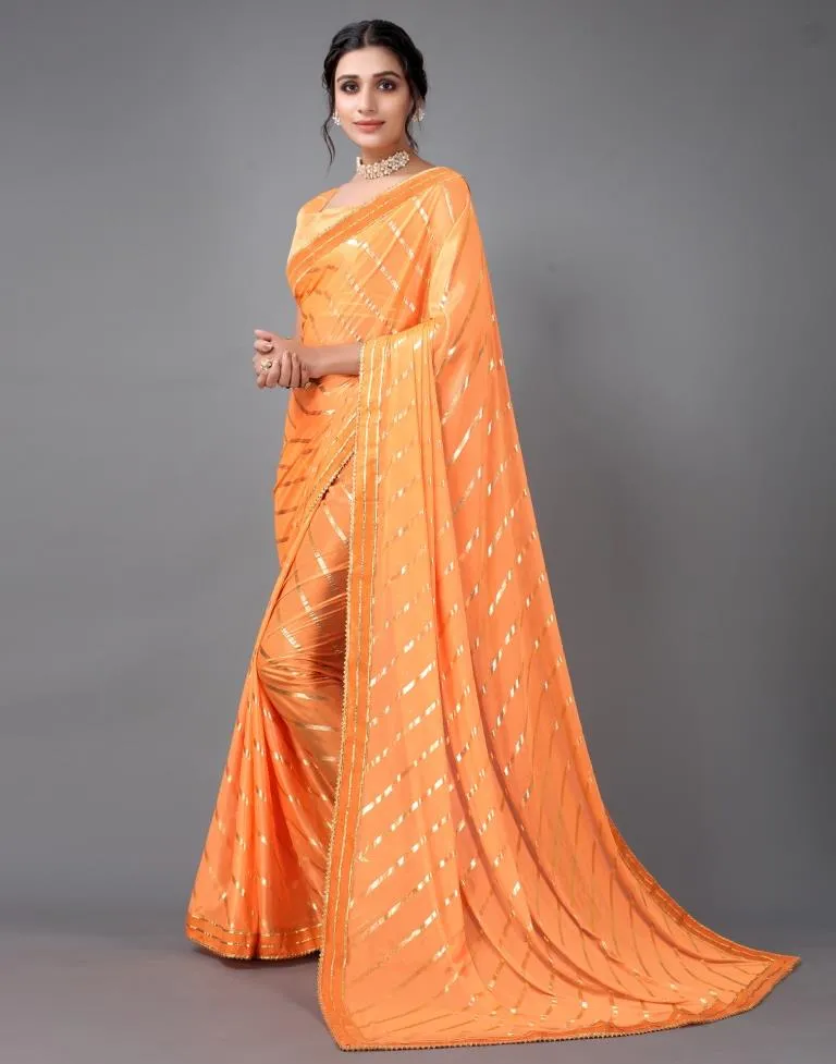 Orange Silk Saree