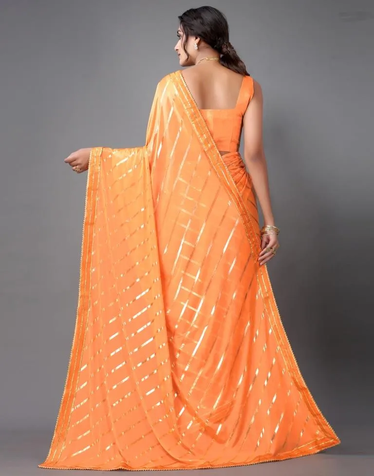 Orange Silk Saree