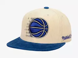 Orlando Magic 2 Tone Team Cord Fitted Mens Hat (Neutral/Blue)