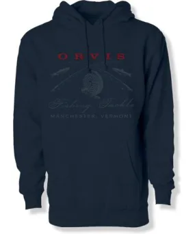 Orvis Men's Crossed Rods Logo Hoodie Sweatshirt Navy