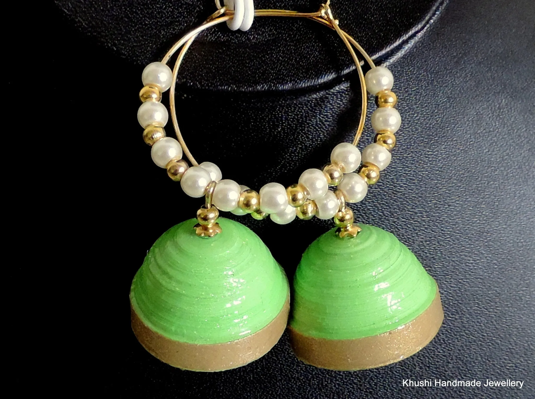 Parrot green Jhumkas!