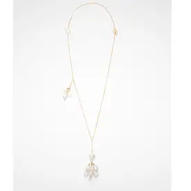 Pearl Cluster Necklace, Gold