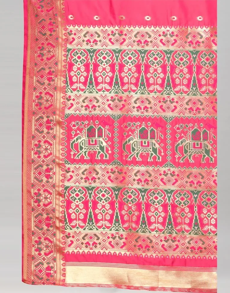 Pink Cotton Silk Saree