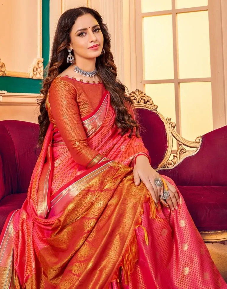 Pink Silk Saree