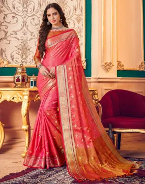 Pink Silk Saree