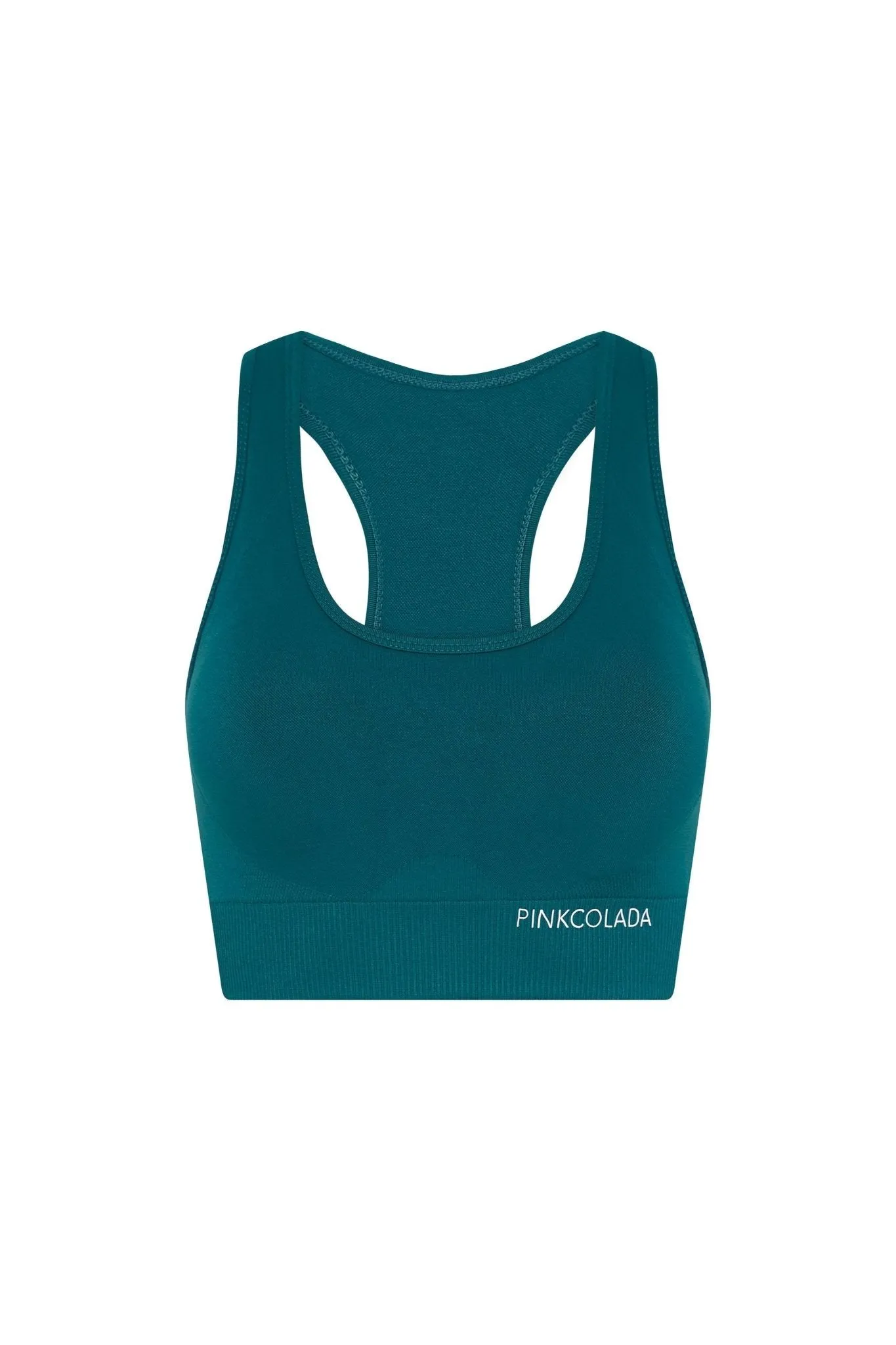 PINKFLEX SEAMLESS CROP TOP - EMERALD GREEN