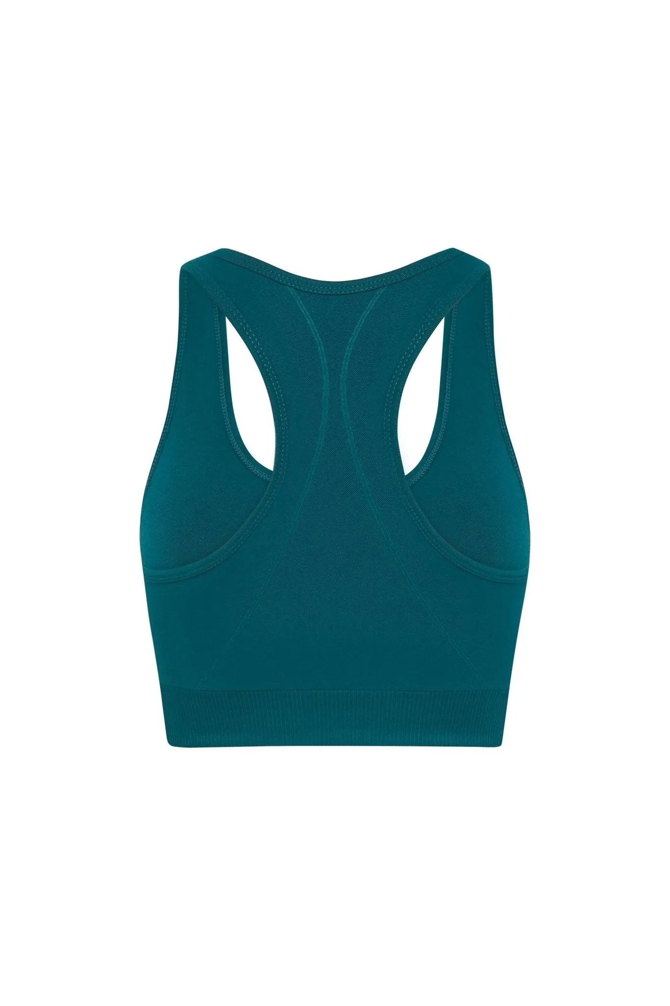 PINKFLEX SEAMLESS CROP TOP - EMERALD GREEN