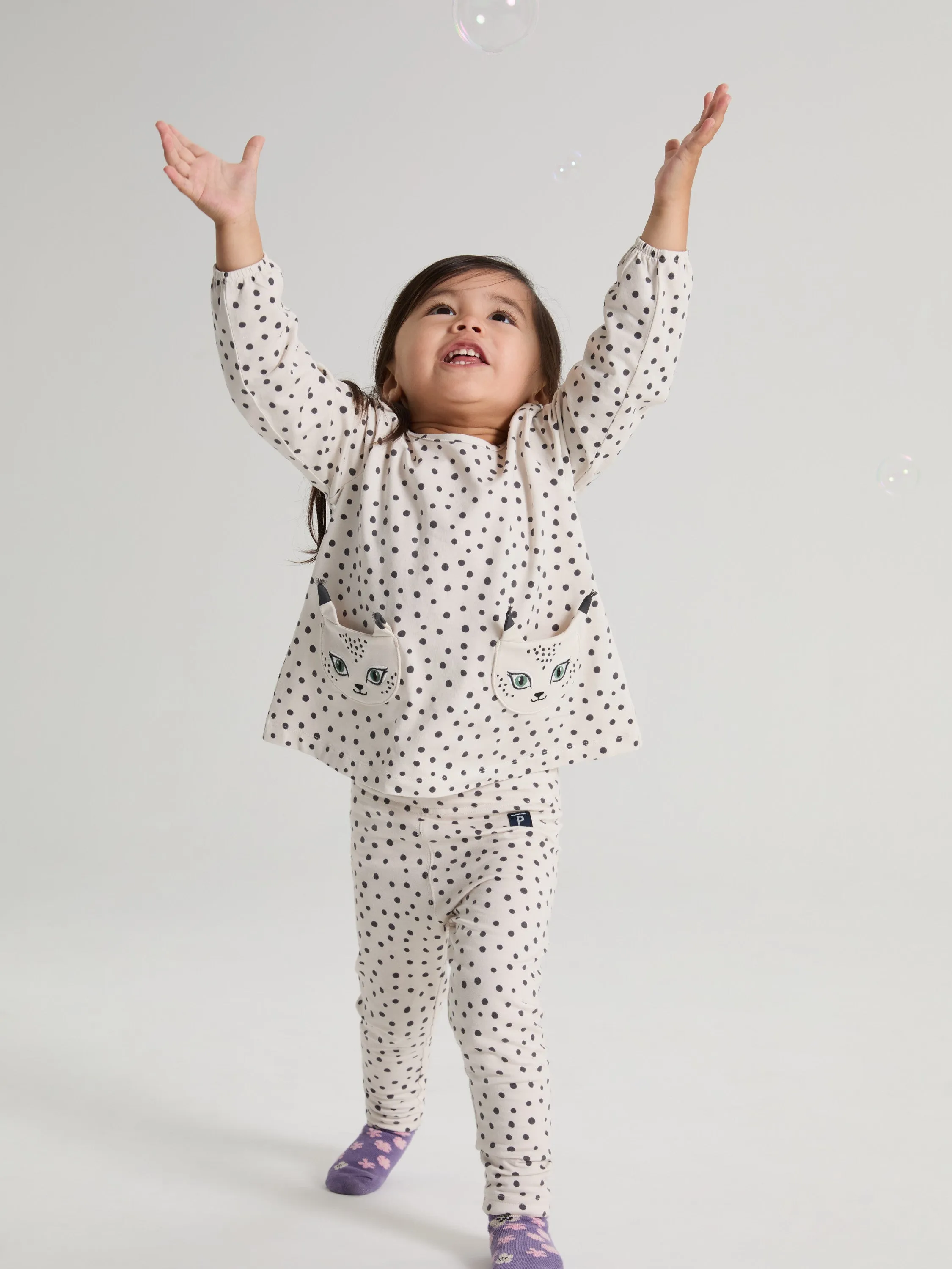 Polka Dot Print Kids Leggings