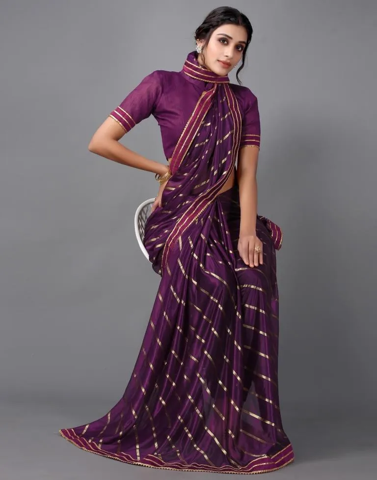 Purple Silk Saree