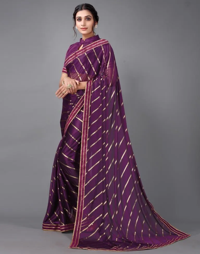 Purple Silk Saree