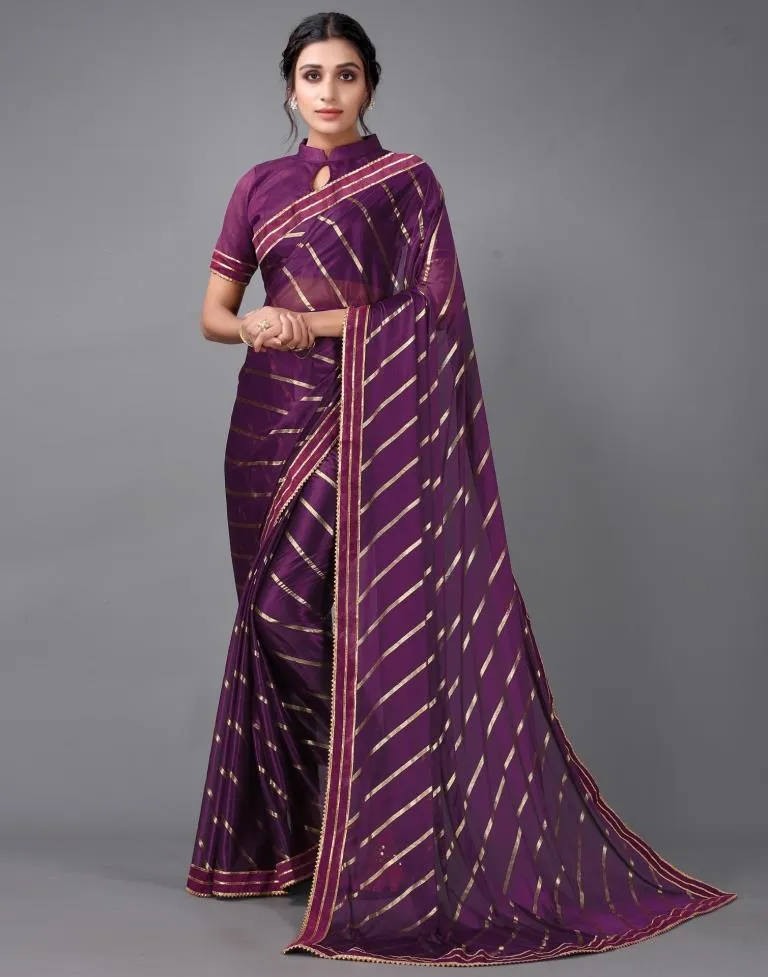 Purple Silk Saree