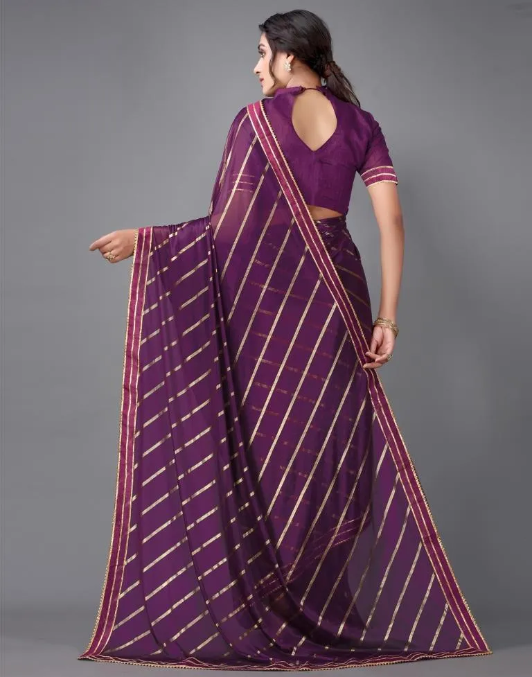 Purple Silk Saree