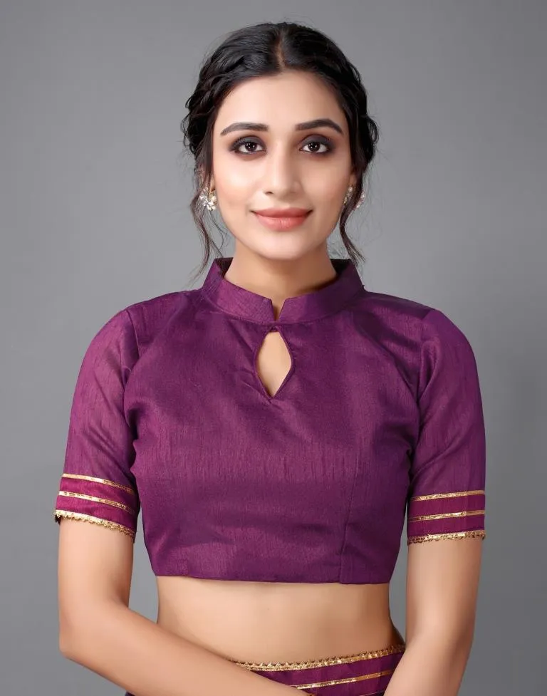 Purple Silk Saree