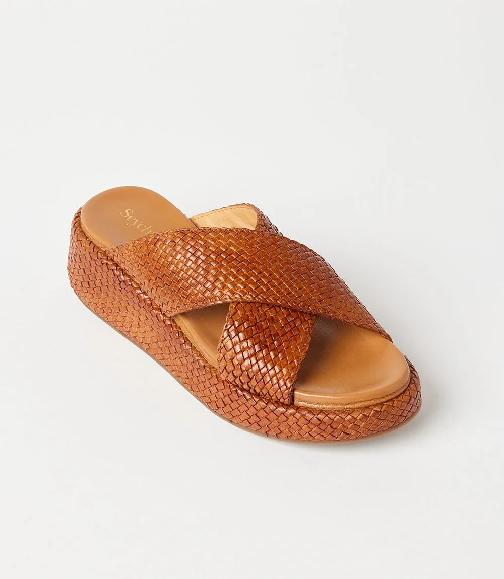 Raffia Cross Platform Slides