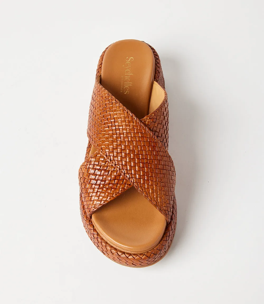 Raffia Cross Platform Slides