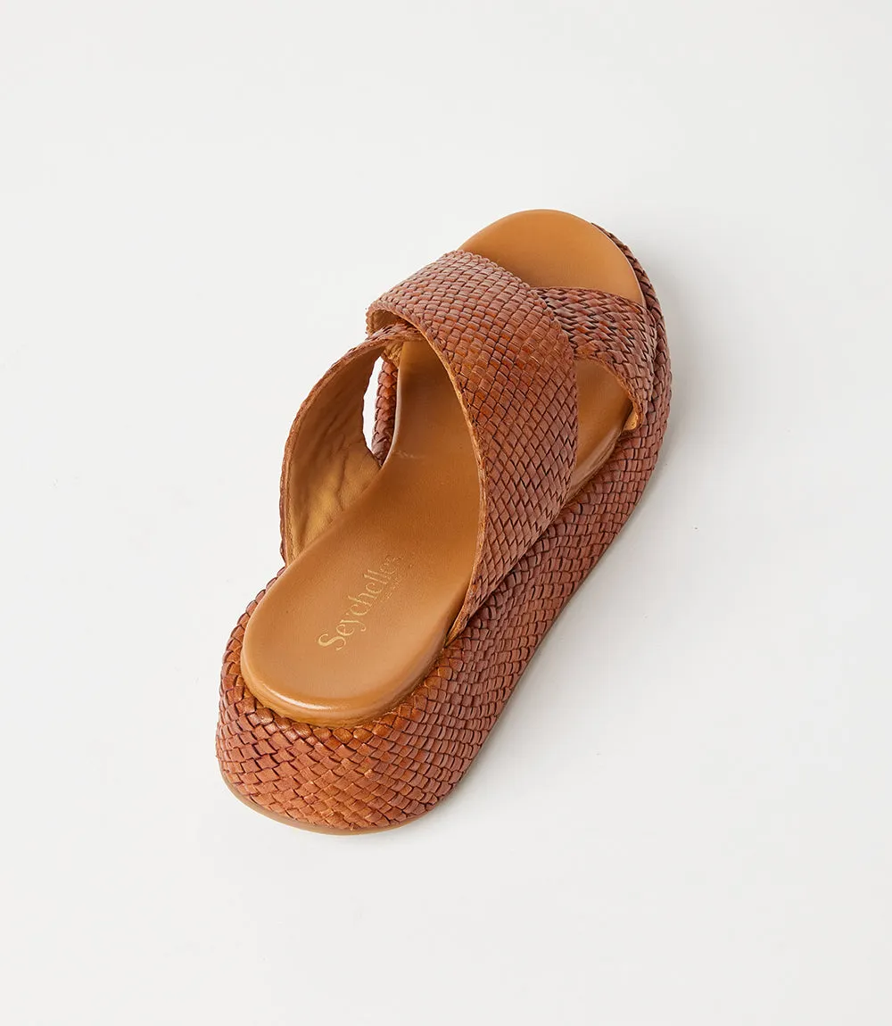 Raffia Cross Platform Slides