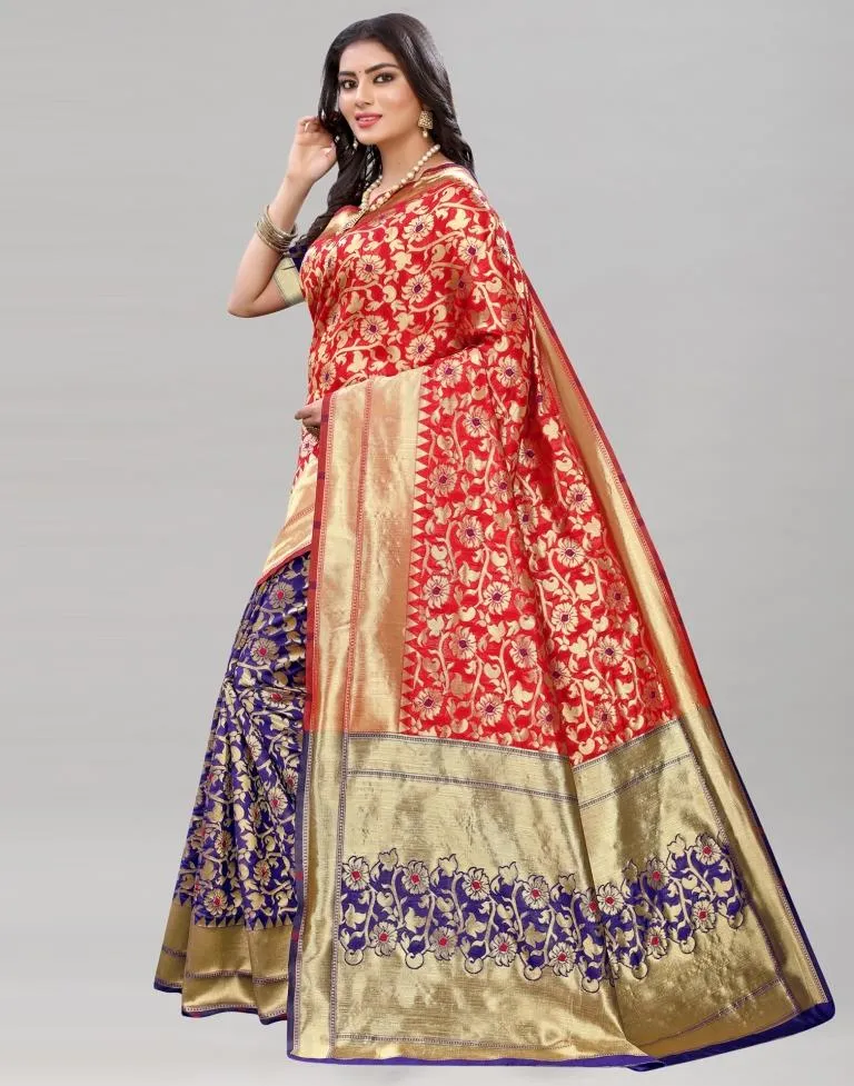 Red Banarasi Silk Saree