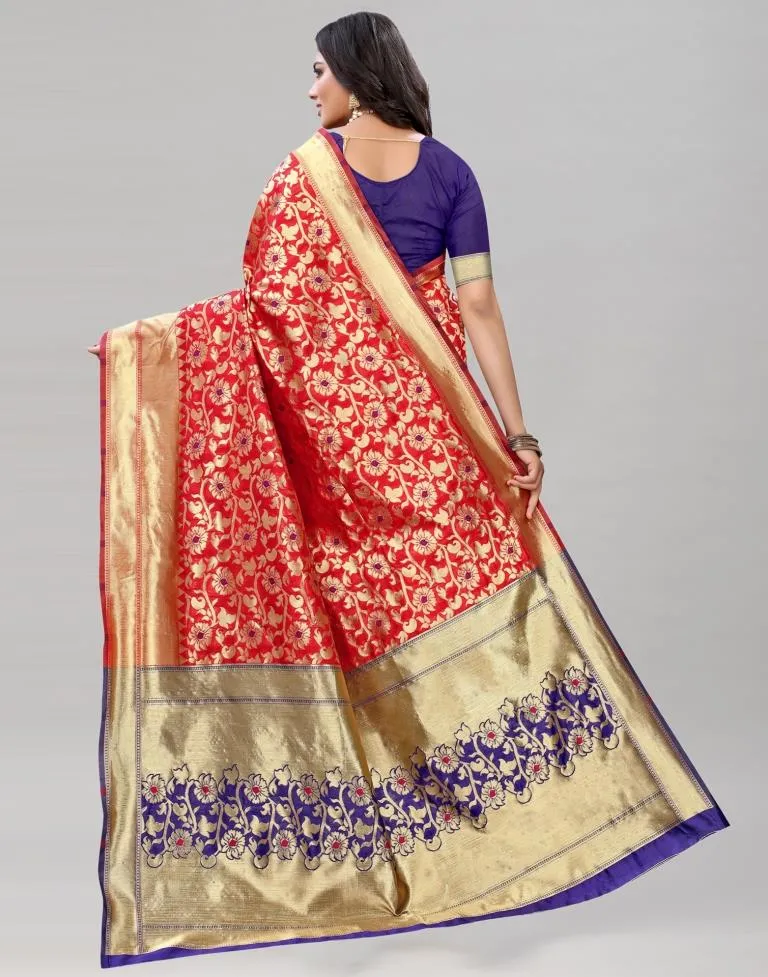 Red Banarasi Silk Saree