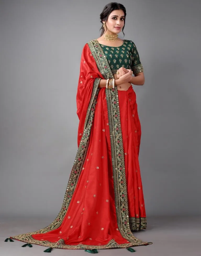 Red Silk Saree