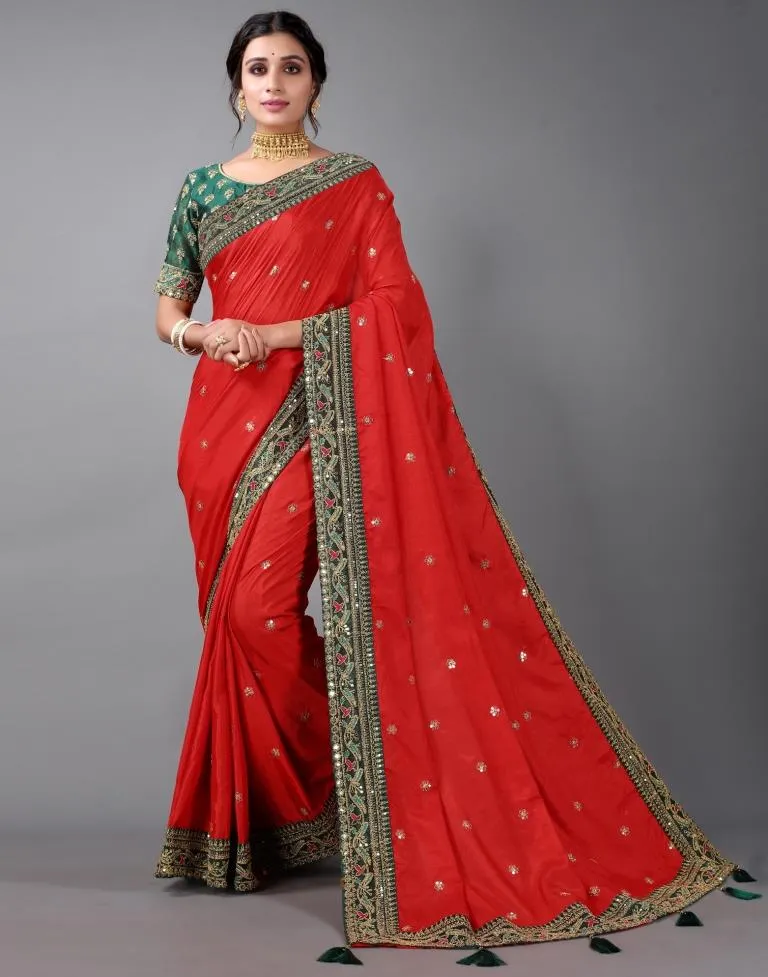 Red Silk Saree