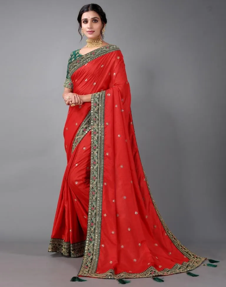 Red Silk Saree