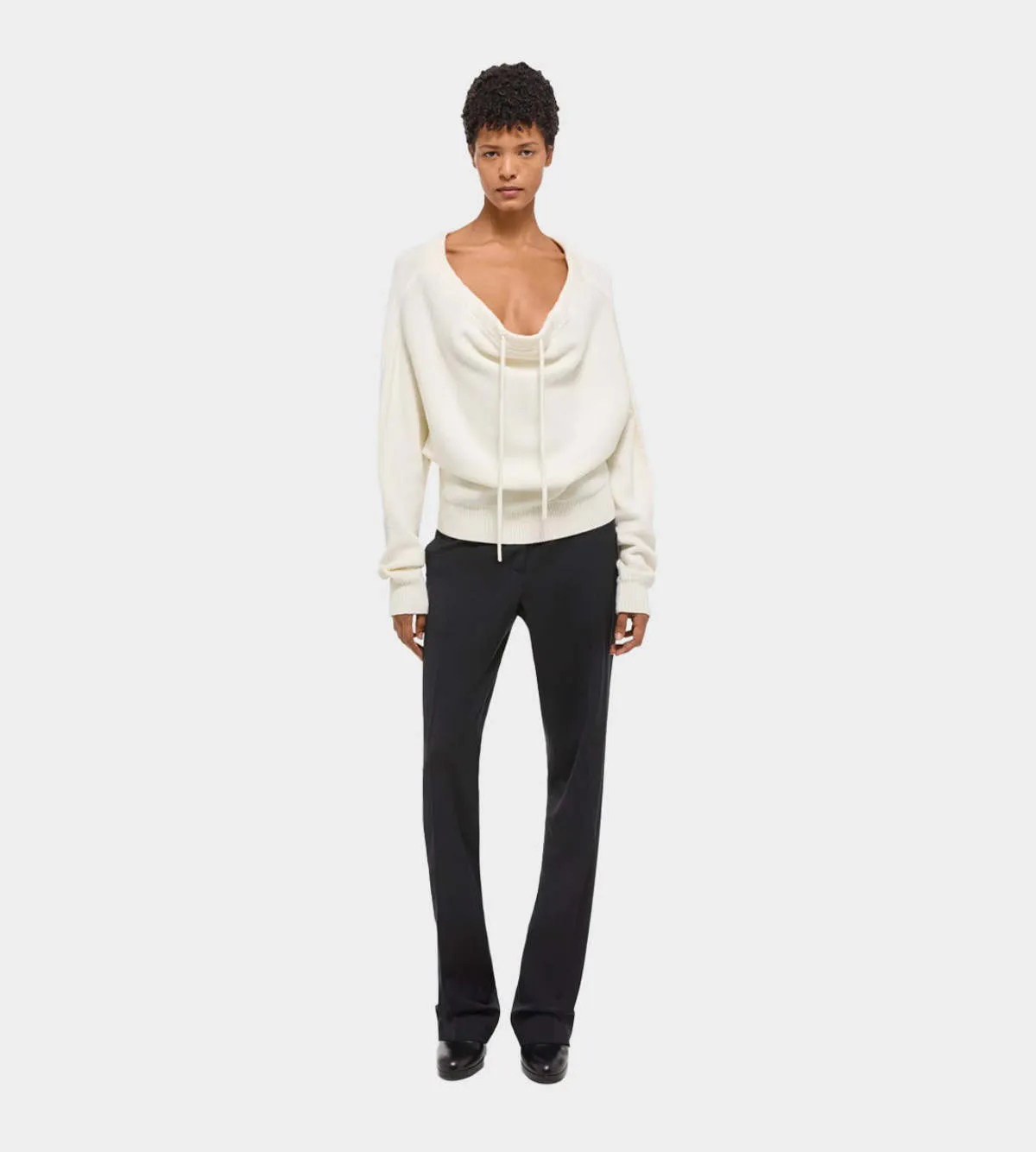 Ruched Dolman Sweater - Ivory