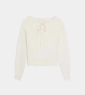 Ruched Dolman Sweater - Ivory