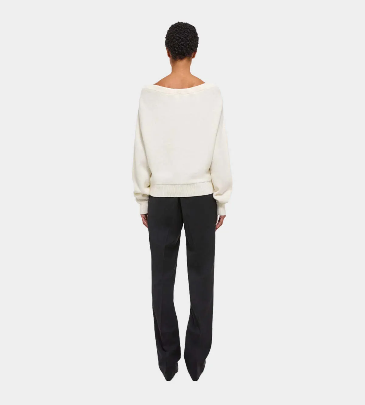 Ruched Dolman Sweater - Ivory