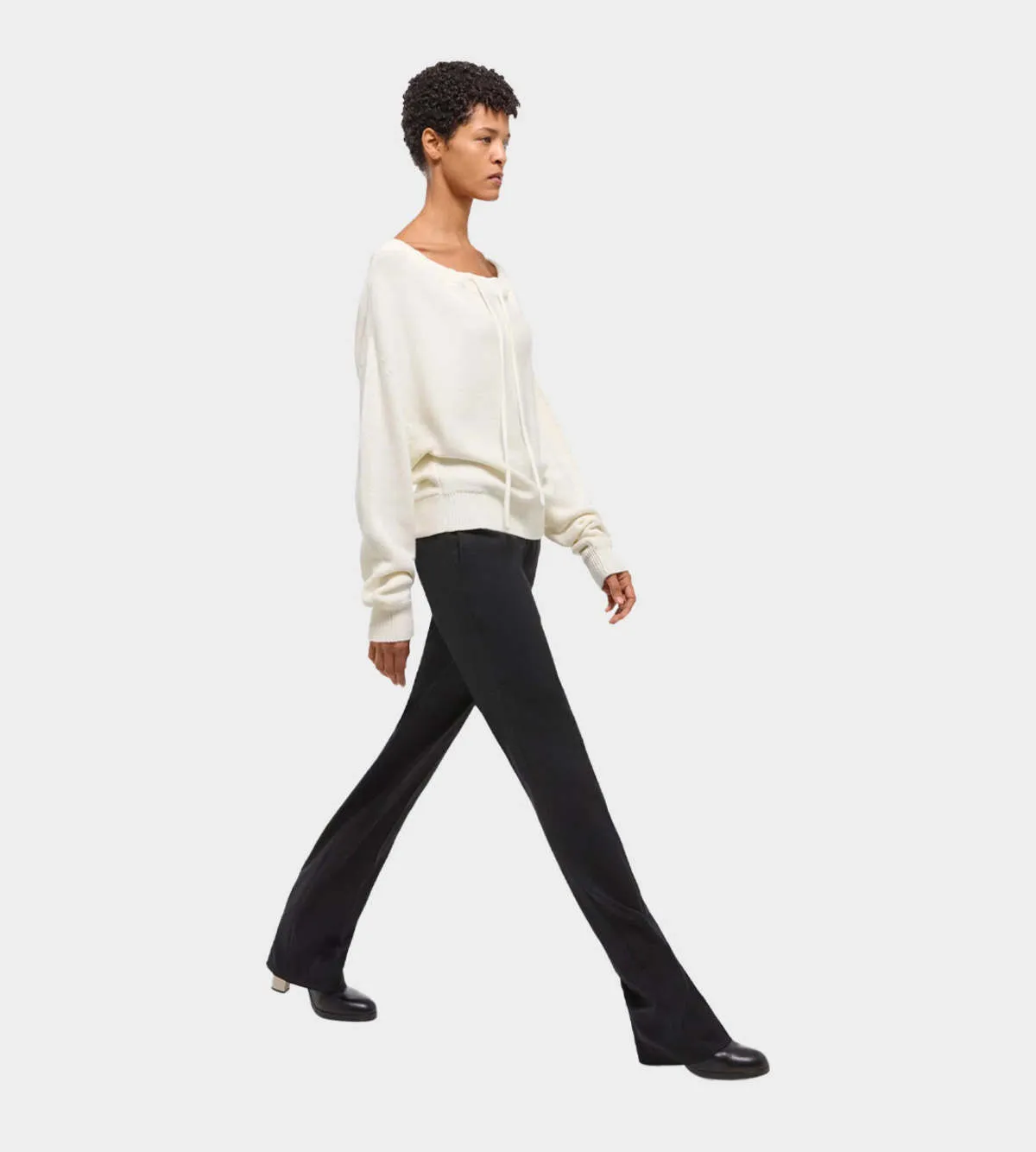 Ruched Dolman Sweater - Ivory