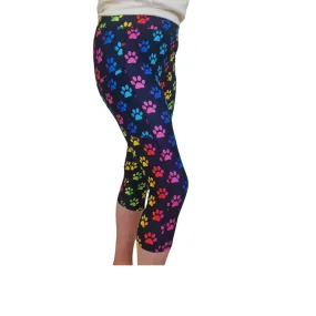 SCULPT Yoga Capri Leggings - Rainbow Paws