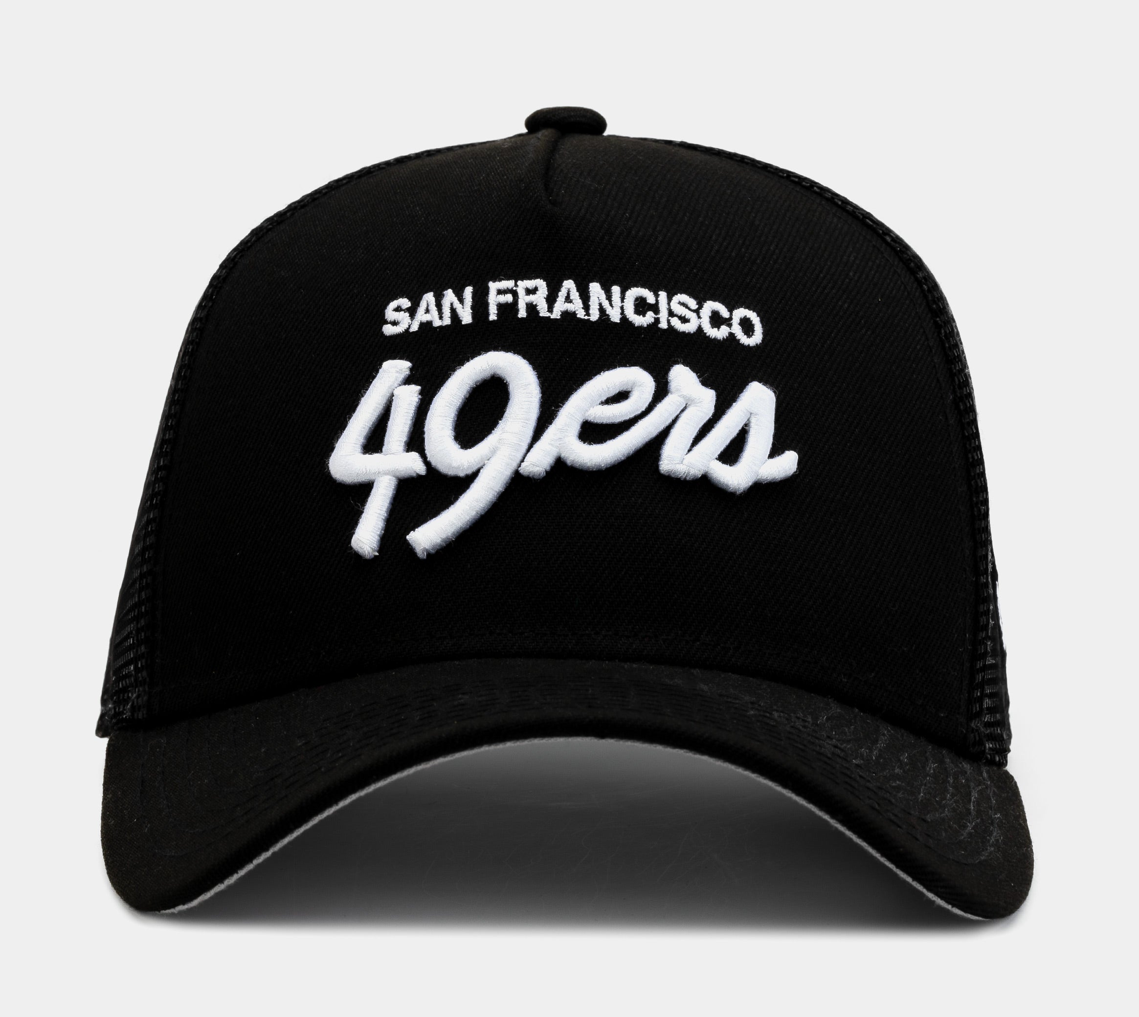 Shoe Palace Exclusive San Francisco 49ers Script 9Forty Trucker Mens Hat (Black)