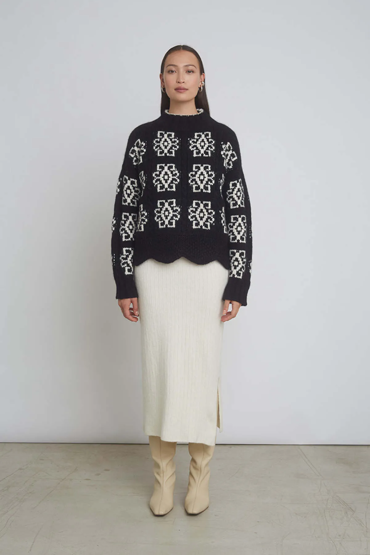 Sienna Sweater - Black/Ivory